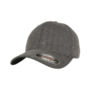 Czapka Sportowa Flexfit Melange Jodelka - Black & Heather Grey