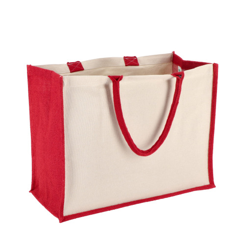 Jutowo-bawełniana torba na ramię OEKO-TEX® 42,5 x 19 x 32 cm 320 g/m² Czerwony LT95373-N0021 (1)
