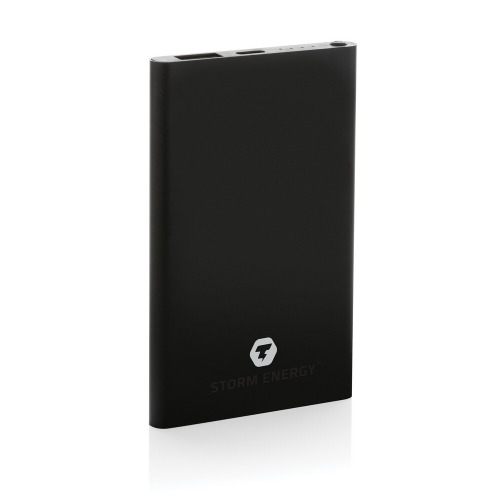 Power bank 4000 mAh z aluminium z recyklingu Czarny P322.421 (6)