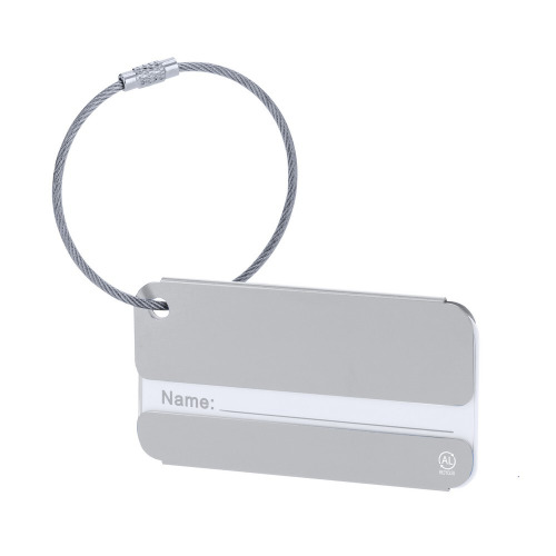 Zawieszka do bagażu z aluminium z recyklingu Srebrny VA668-32 