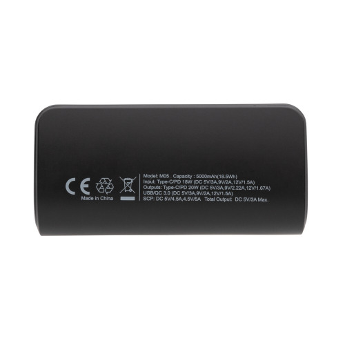 Szybki power bank 5000 mAh FlashCharge, RABS Czarny P322.461 (3)