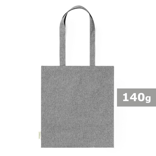 Torba z bawełny z recyklingu na zakupy Czarny V8270-03 