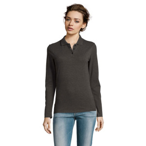 PERFECT Damskie LSL POLO180 Charcoal Melange