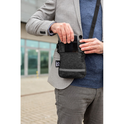 Torba na ramię B'RIGHT, saszetka RPET | Hector Szary V0942-19 (8)