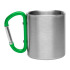 Metalowy kubek 210 ml z karabińczykiem | Easton Zielony V8437-06 (3) thumbnail