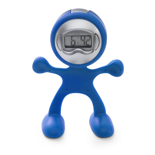 Zegar na biurko, klip do notatek Niebieski V3179-11 