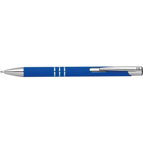 Długopis z aluminium z recyklingu półżelowy soft touch DUNMORE Niebieski 399104 (1)