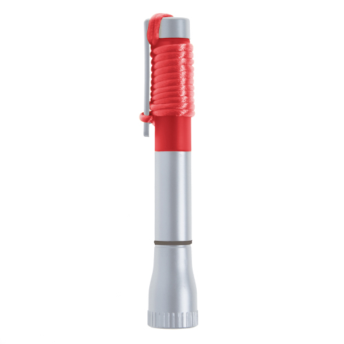 Długopis, latarka 2 LED czerwony V1654-05 (5)