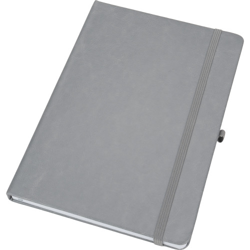 Notatnik A5 w linie z PU z recyklingu CLEO Szary 2374807 