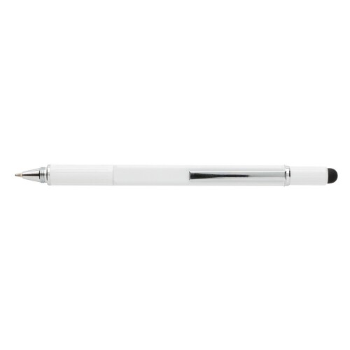 Długopis wielofunkcyjny, poziomica, śrubokręt, touch pen biały V1996-02 (6)