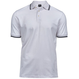 Polo Męskie Stretch Pika - Navy & White