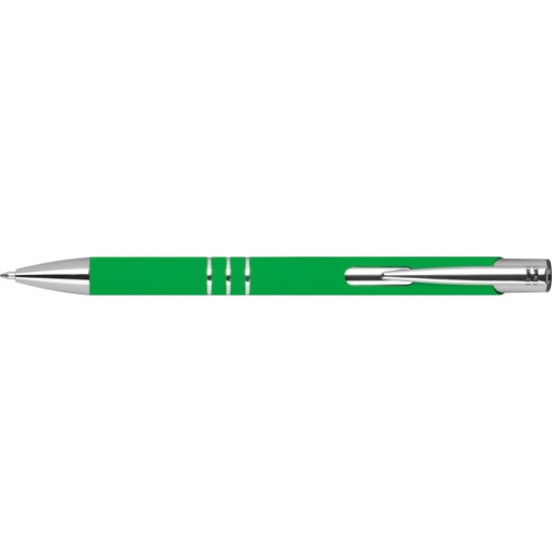 Długopis z aluminium z recyklingu półżelowy soft touch DUNMORE Zielony 399109 (3)
