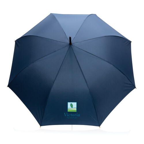 Bambusowy parasol automatyczny 27" Impact AWARE rPET niebieski P850.665 (4)