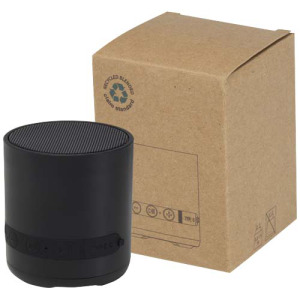 Hunor głośnik bezprzewodowy o mocy 3 W z tworzyw sztucznych pochodzących z recyklingu Czarny