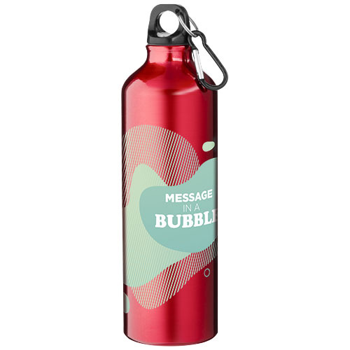 Aluminiowa butelka na wodę Oregon z karabińczykiem o pojemności 770 ml Czerwony 10029705 (1)