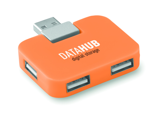 Hub USB 4 porty pomarańczowy MO8930-10 (3)