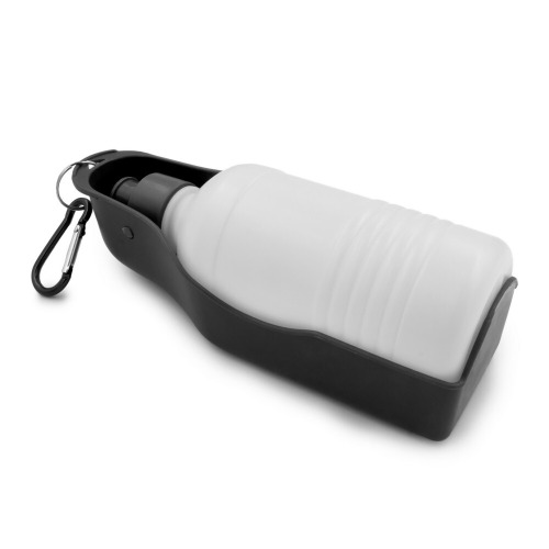 Butelka podróżna dla psa 250 ml, miska na wodę z karabińczykiem | Maud Czarny V0020-03 (4)