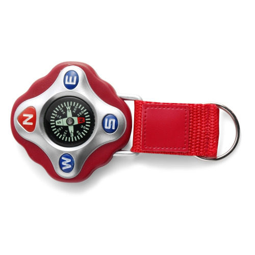 Brelok z kompasem czerwony V4024-05 
