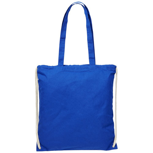 Plecak Eliza wykonany z bawełny o gramaturze 240 g/m² ze sznurkiem ściągającym Błękit królewski 12027602 (2)