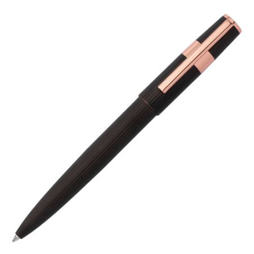 Długopis Gear Pinstripe Black / Rosegold Czarny HSV2854E 