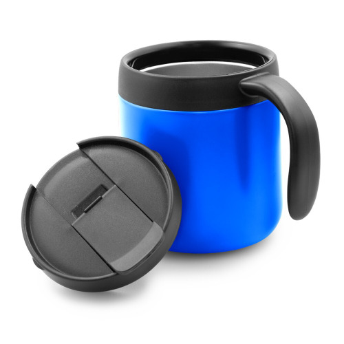 Kubek termiczny 400 ml z rączką | Wyatt Niebieski V4838-11 (8)