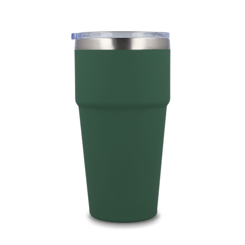T-ceramiczny kubek do samochodu o miękkim dotyku 500ml Oliwkowa zieleń LT98729-N0043 (4)
