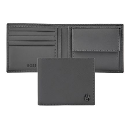 Portfel Double B Saffiano Black Szary HLM526H 