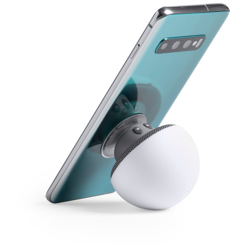 Głośnik bezprzewodowy 3W "grzybek", stojak na telefon Biały V0396-02 (1)