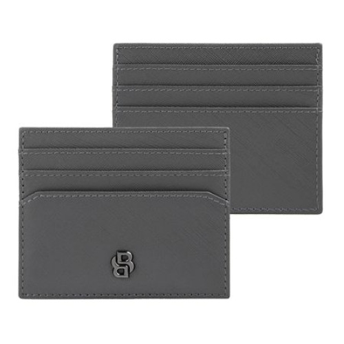 Etui na karty Double B Saffiano Black Szary HLC526H 