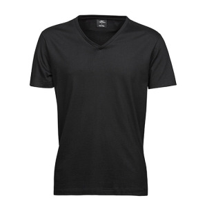 T-shirt Męski Slim Bawełna Czesana Dekolt V