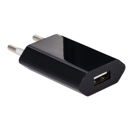 Ładowarka ścienna USB 1A Czarny V3499/W-03 (1)