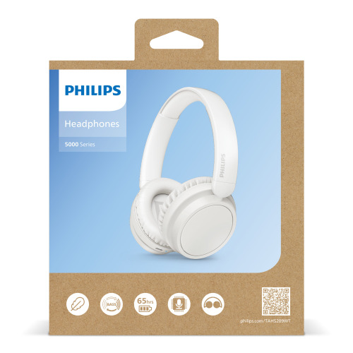 TAH5209 |Słuchawki nauszne Bluetooth Philips z 65-godzinnym czasem odtwarzania  Biały LT42252-N0001 (3)
