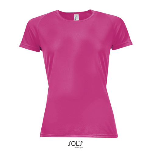 SPORTY Damski T-Shirt 140g Neonowy róż 2 S01159-NP-XS 