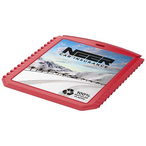 Thrym prostokątna skrobaczka do lodu wykonana z tworzyw sztucznych pochodzących z recyklingu Czerwony 22050221 (1)