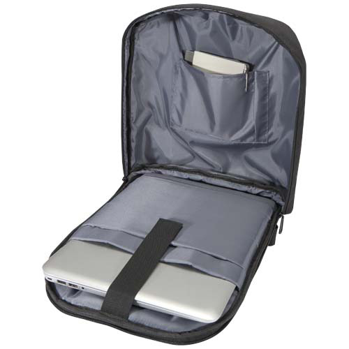 Luma plecak na laptopa z ekranem o przekątnej 15 cali z płótna z recyklingu z certyfikatem GRS o pojemności 10 l Czarny 13011090 (4)