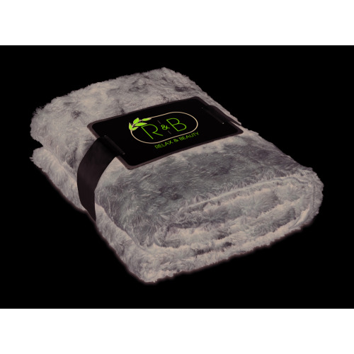 Koc ze sztucznego futra Szary MO9362-07 (2)