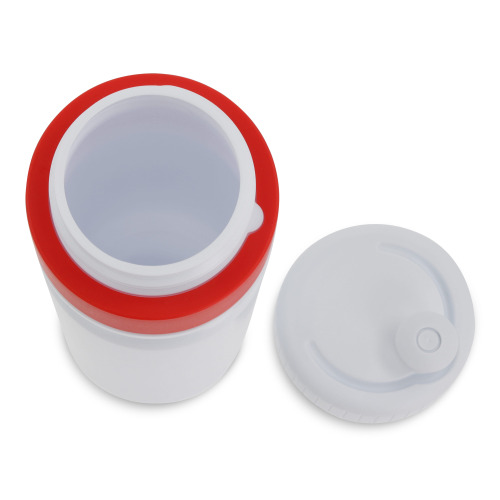 Bidon sportowy z obwódką  750ml Biały / czerwony LT98786-N0121 (1)