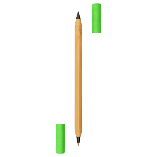 Bambusowy długopis 2 w 1, "wieczny" ołówek | Mikayla Jasnozielony V2244-10 (4)