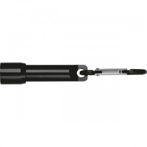 Mini latarka z aluminium z recyklingu BERGAMO Czarny 529303 (2)