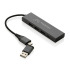 Hub USB 2.0 z USB C, aluminium z recyklingu szary P308.682 (4) thumbnail