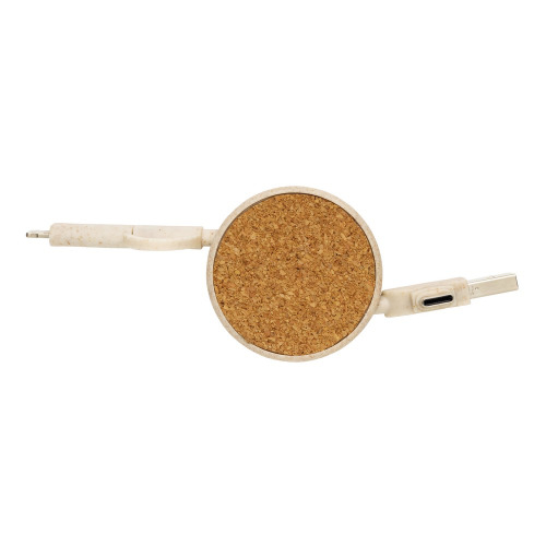 Zwijany kabel do ładowania Khaki P302.369 (1)