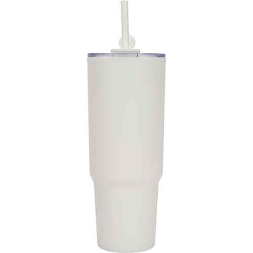 Kubek ze słomką XXL 1200 ml TEODORA Biały 8468606 (8)