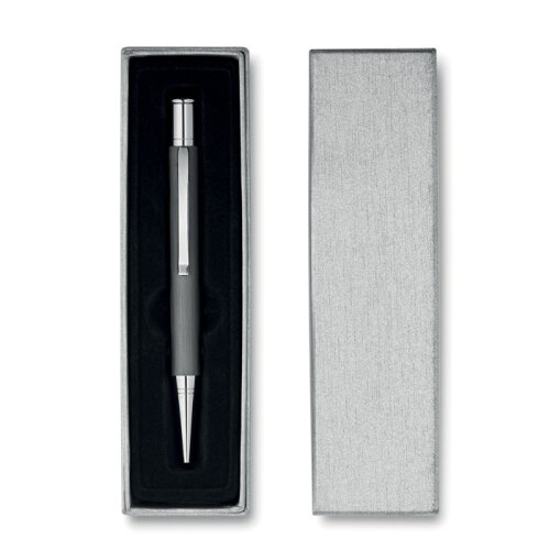 Aluminiowy długopis w pudełku. tytanowy MO8407-18 