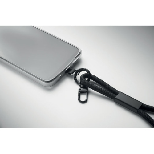 Smycz ładująca do telefonu 60W Czarny MO2681-03 (2)