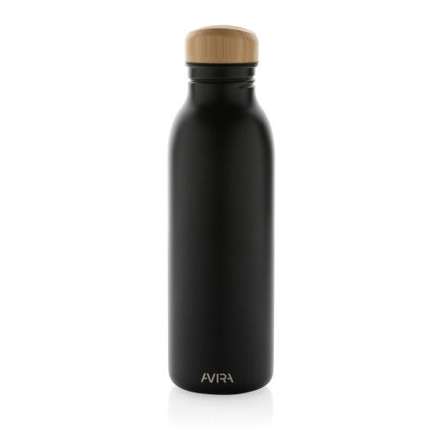 Butelka sportowa 600 ml Avira Alcor, stal nierdzewna z recyklingu Czarny P438.061 