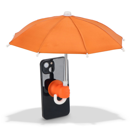 Parasolka z uchwytem przyssawkowym do telefonu  Pomarańczowy LT97123-N0026 