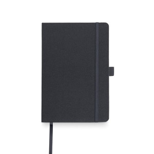 Notes A5 z RPET z gumką na długopis / RNOTE Czarny