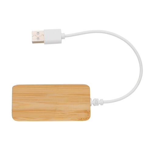 Bambusowy hub USB 2.0 z USB C brązowy P308.739 (1)