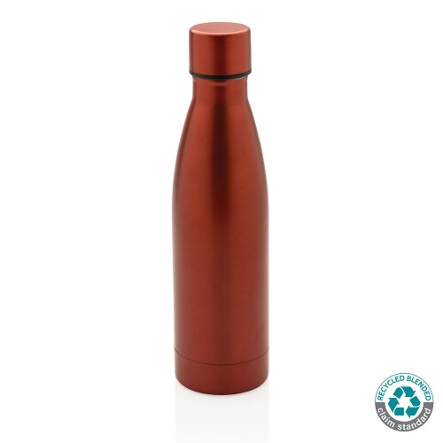 Próżniowa butelka sportowa 500 ml, stal nierdzewna z recyklingu red P433.274 