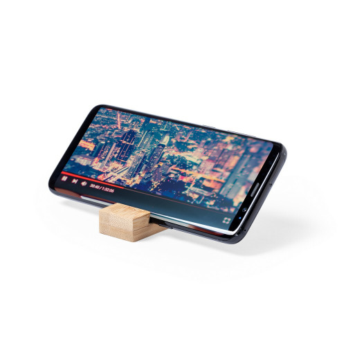 Bambusowy brelok do kluczy, stojak na telefon Neutralny V0964-00 (1)